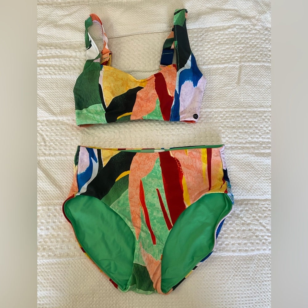 CALIA bikini. Top size is XS bottoms are size S. Multicolor.